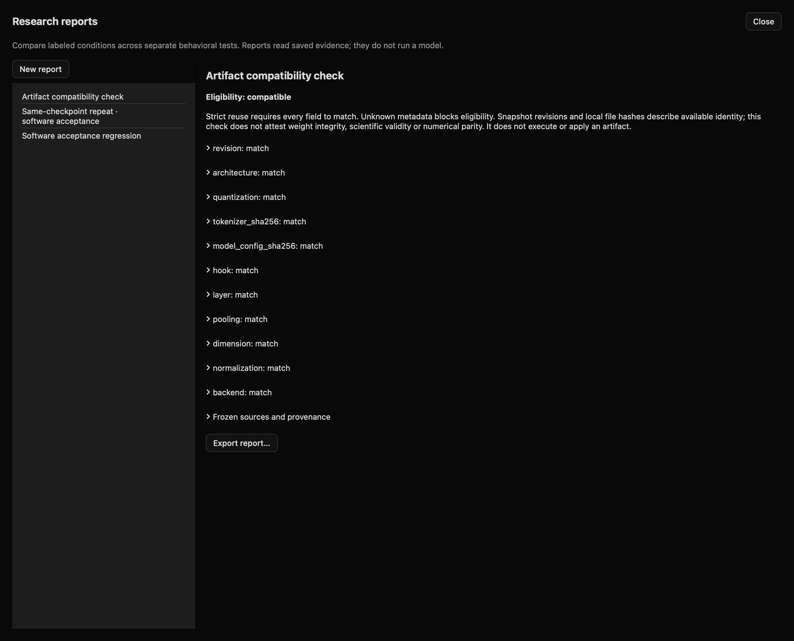 Native app compatibility-checks